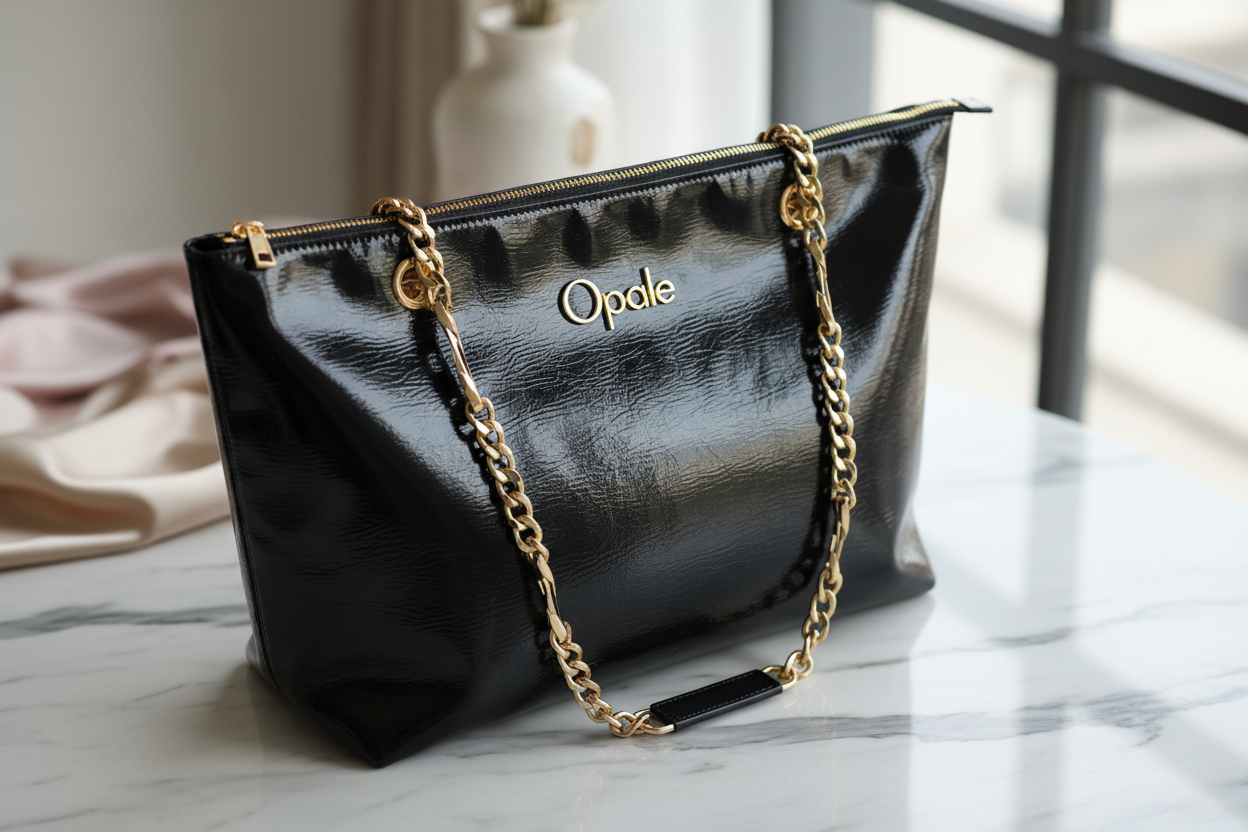 Sac cabas Opale cuir noir