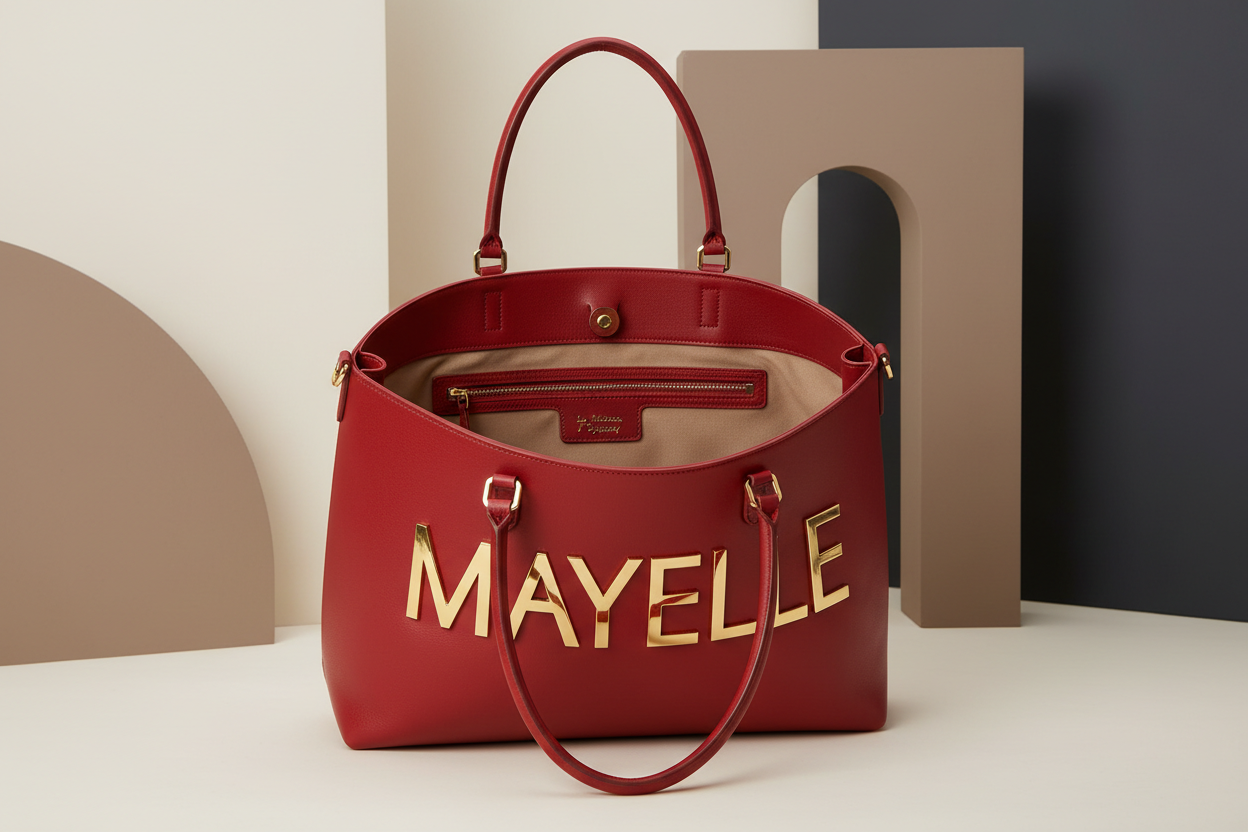 Sac cabas rouge "MAYELLE"