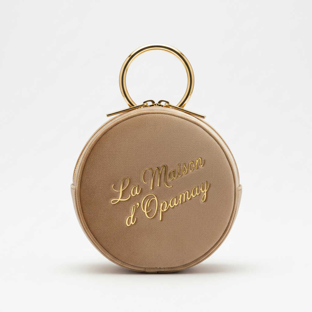 Opamay Boule-Dog en velours beige