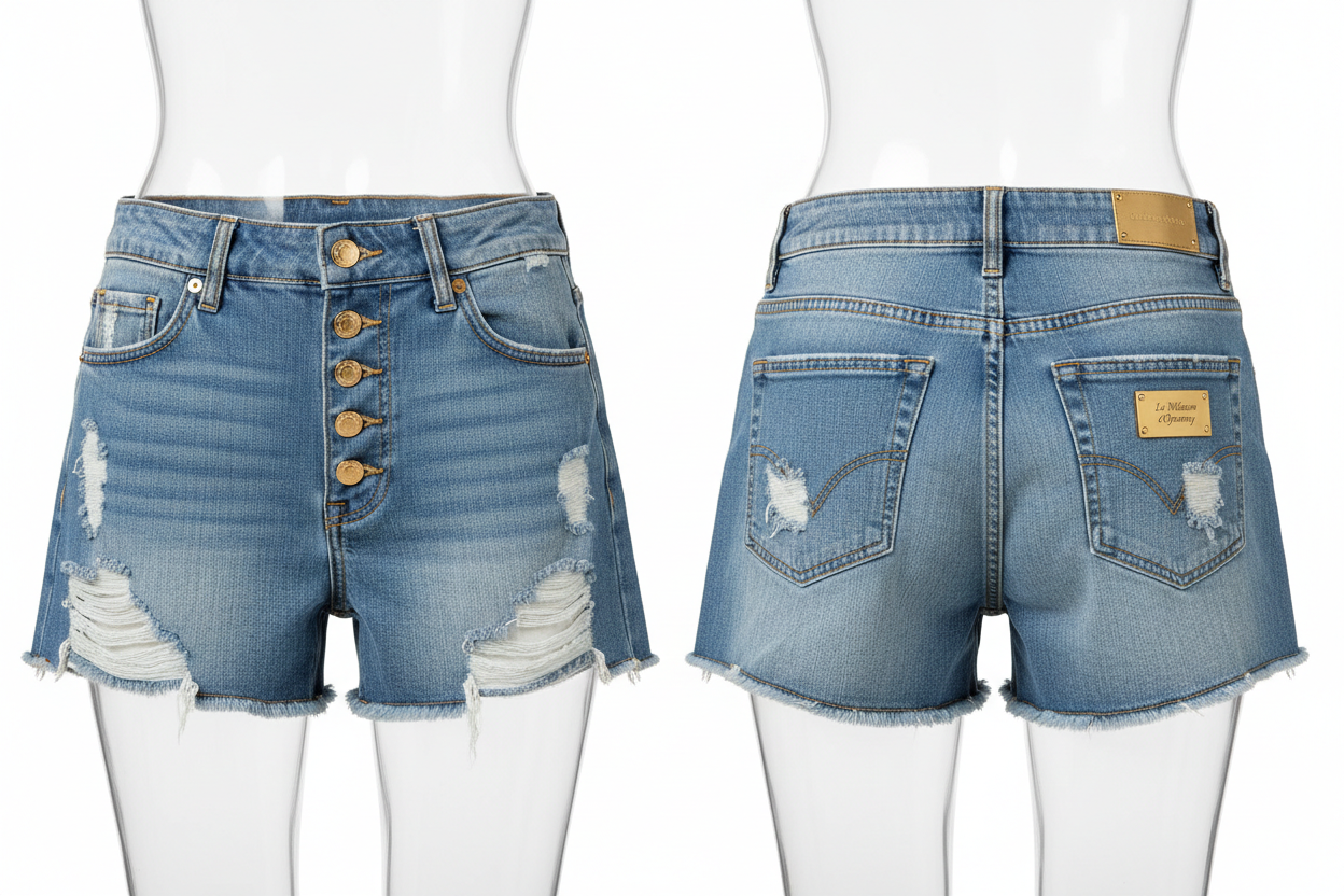 Short en jean déchiré ASNA